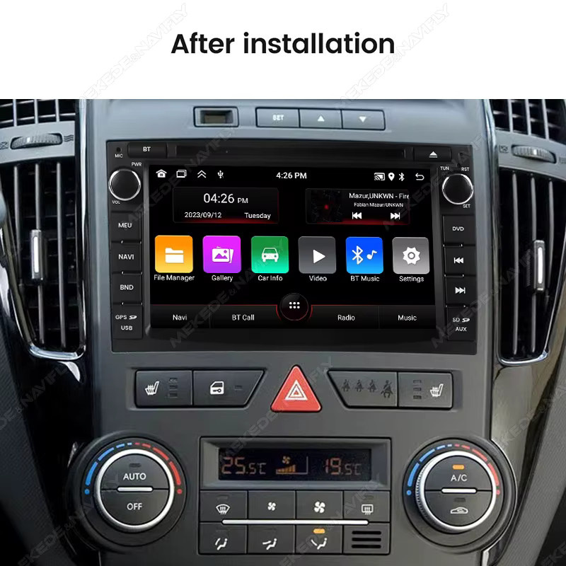 NAVIFANS Android Autoradio mit 7 Zoll Display für KIA CEED 2007 2008 2009, 2 Din Multimedia System mit GPS, WiFi, Bluetooth, CarPlay und Android Auto in Schwarz - Bild 2