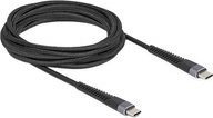 Delock USB-C auf USB-C Kabel in Schwarz mit verlängertem Knickschutz - Bild 1