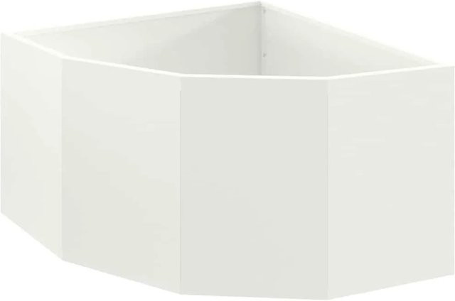 vidaXL Eckpflanzer aus Stahl in Weiß, B/T/H: 60 x 60 x 35 cm - Bild 1