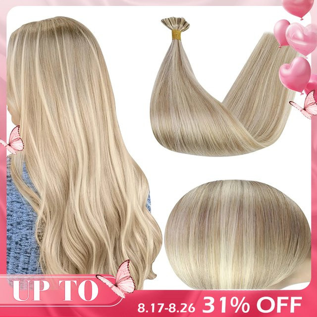 Full Shine Fusion Hair U Tip Echthaarverlängerungen Balayage, 40–50 g - Bild 1