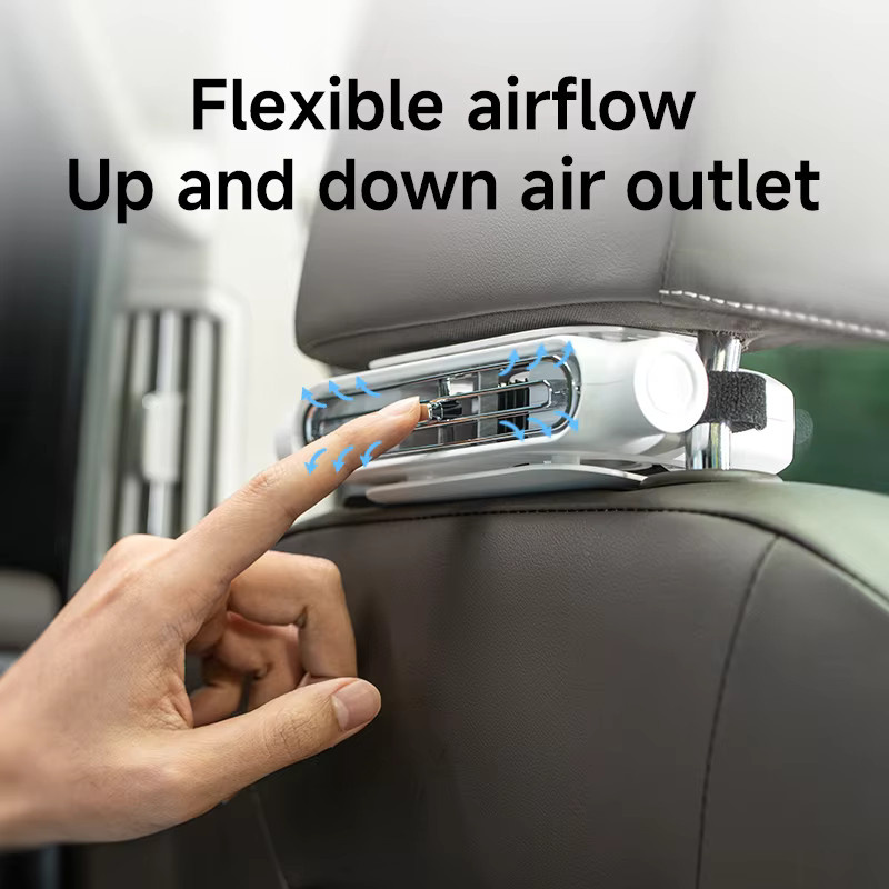 HOMEFISH USB-Autositz-Kühlventilator in Schwarz mit 3 Geschwindigkeitsstufen für Autos, Jeeps, Vans und LKWs - Bild 4