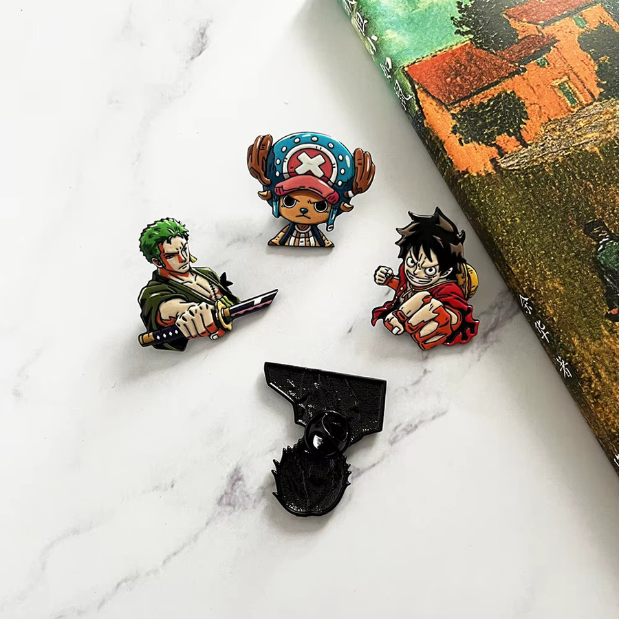 Bandai Cartoon-Piraten-Emaille-Pins, 4-teiliges Set - Bild 3