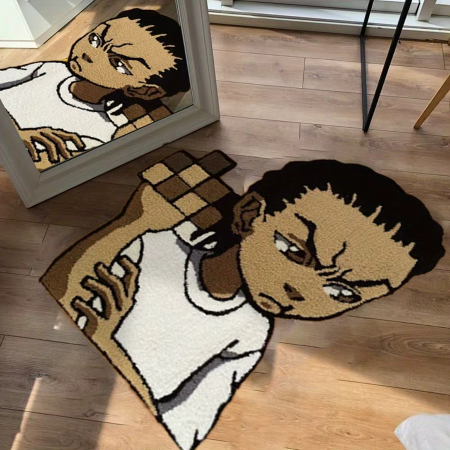 VIKAMA Kinderteppich in Cartoon-Charakterform, weicher und rutschfester Teppich für Kinderzimmer, Wohnzimmer oder Badezimmer, Mehrfarbig, B/T: 60 x 50 cm - Bild 3