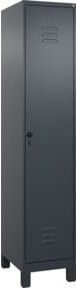 C+P Spind Classic PLUS Garderobenschrank mit 1 Abteil, Anthrazit/Schwarz, H x B x T: 195 x 40 x 50 cm - Bild 1