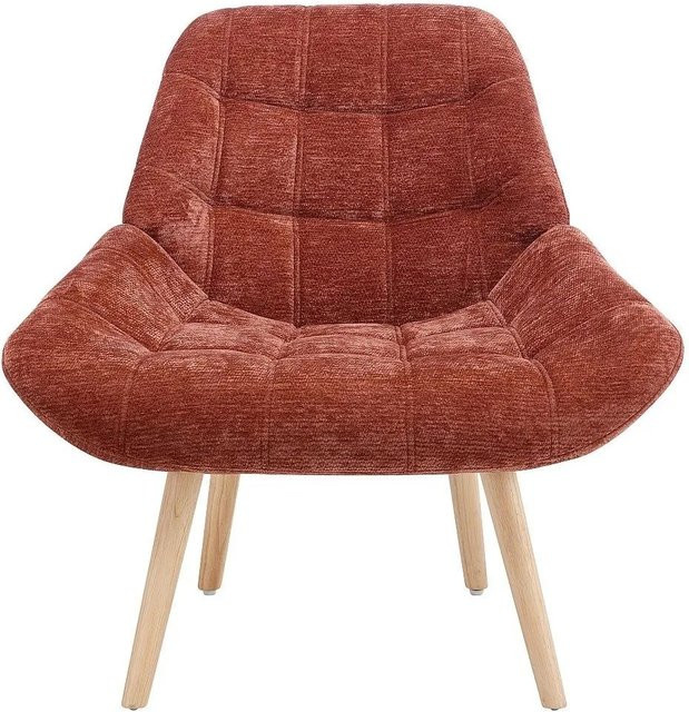 Vente-unique Sessel Luosto mit gerader Rückenlehne in Terracotta und Orange, Stoff, Höhe: 87 cm - Bild 1