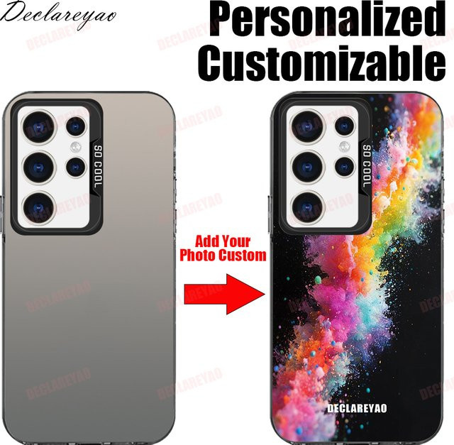 Personalisierte DIY Handyhülle für Samsung Galaxy Note 20 5G S20 FE S21 S22 S23 S24 S25 Ultra in Blau und Mehrfarbig - Bild 1