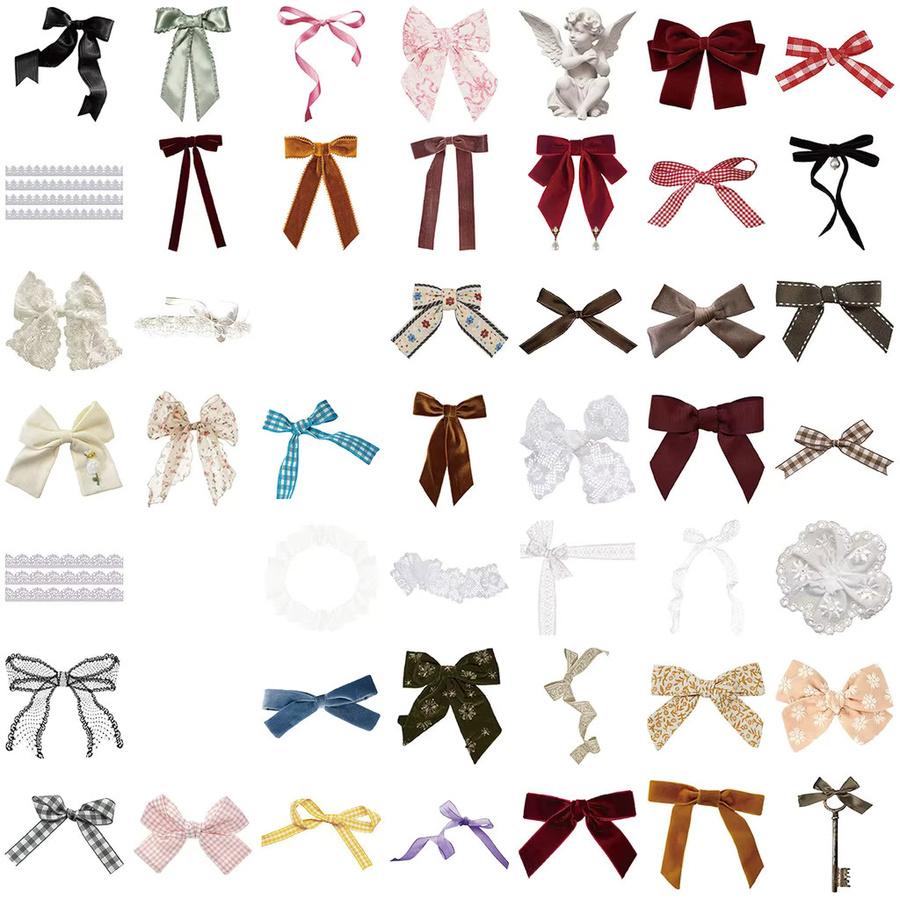 54 Stück transparente Bowknot-Dekorationsaufkleber aus wasserfestem PET für Scrapbook und Notebook von AufnahmeYourLife Store - Bild 1