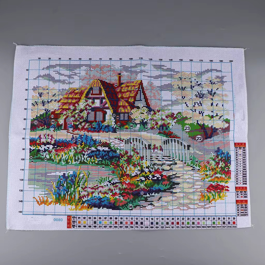 Homyl Kreuzstich-Set 11CT Mehrfarbiges Stickset mit Fäden für Bastelarbeiten und Nähprojekte - Bild 2