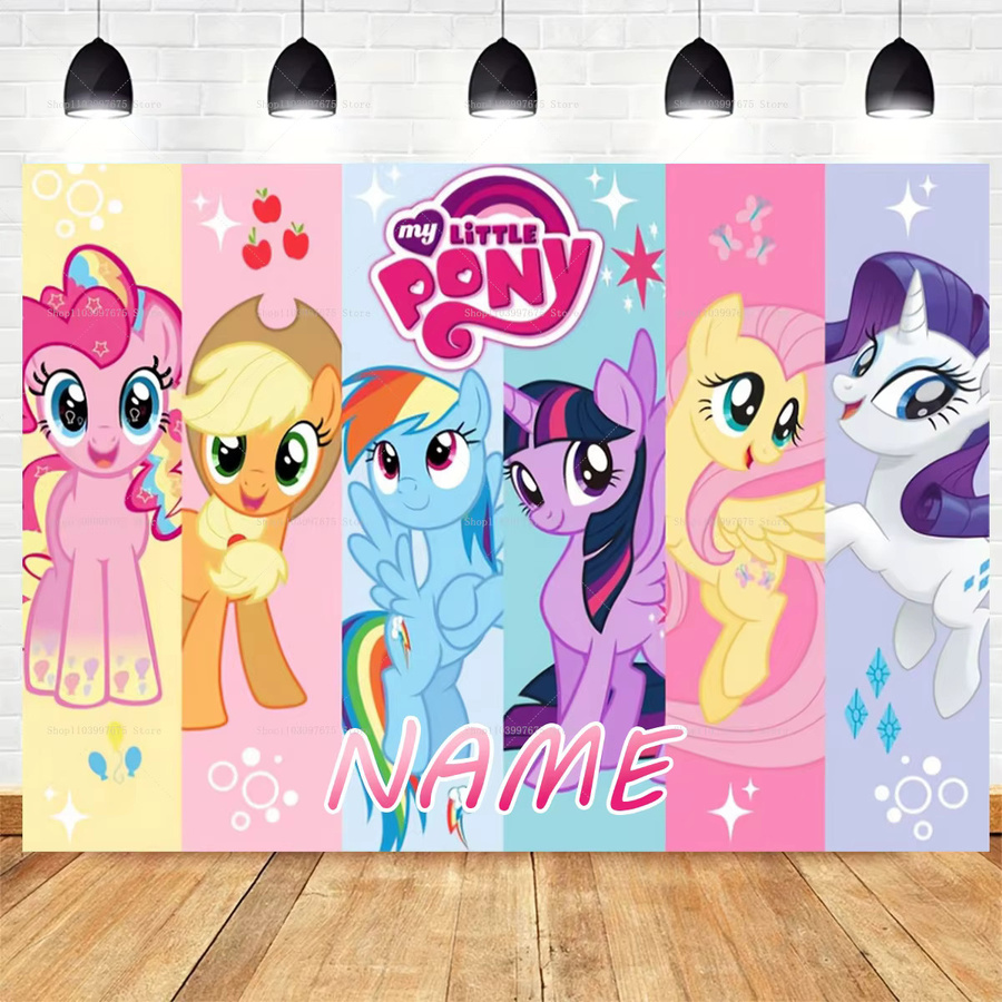 Hasbro My Little Pony Fotohintergrund für Kindergeburtstage und Partydekorationen, Mehrfarbig - Bild 1