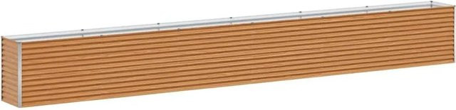 vidaXL Hochbeet aus verzinktem Stahl in Hellbraun, B: 582 cm, T: 50 cm, H: 68 cm - Bild 1