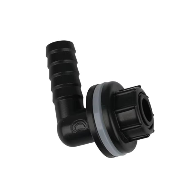 UP-CLOUD 90 Grad Ellenbogen Adapter aus Kunststoff mit 3/8 Zoll Gewinde auf 14 mm Anschluss in Schwarz für Aquarium Entwässerung und Gartenbewässerung - Bild 3