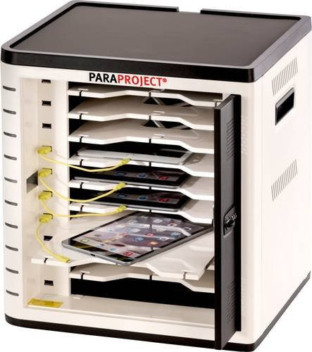 Paraproject Cube U10 Lade- und Managementsystem für 10 Tablets in Weiß mit USB-C und Lightning Anschlüssen - Bild 1