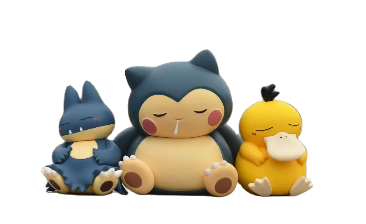Keeppley Pokemon Anime-Figur Psyduck Snorlax Schlafende Version aus PVC - Bild 2