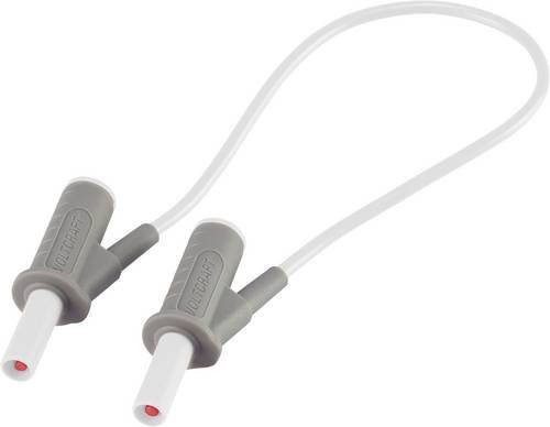 Voltcraft MSB-501 Sicherheits-Messleitung mit 4mm Lamellenstecker in Weiß - Bild 1