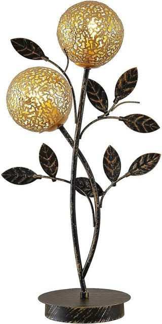 Lucande Tischlampe Evory in Schwarz aus Metall, 2-flammig mit G9 Fassung für dein Wohnzimmer, Höhe: 48,0 cm, Breite: 25,0 cm, Tiefe: 23,0 cm - Bild 1