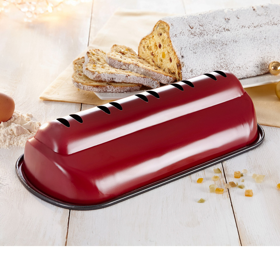 Zenker Stollen-Backform aus Stahl mit Antihaftbeschichtung, Rot, B/T/H: 33,5 x 15,5 x 7,5 cm - Bild 3