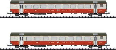 MiniTrix Swiss Express der SBB Personenwagen, 2er-Set, Spur N - Bild 1