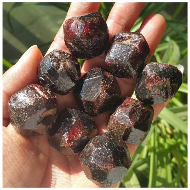 CrystalHola Quarz und Granat Rohkristall unregelmäßiger Halbedelstein für Sammler - Bild 1