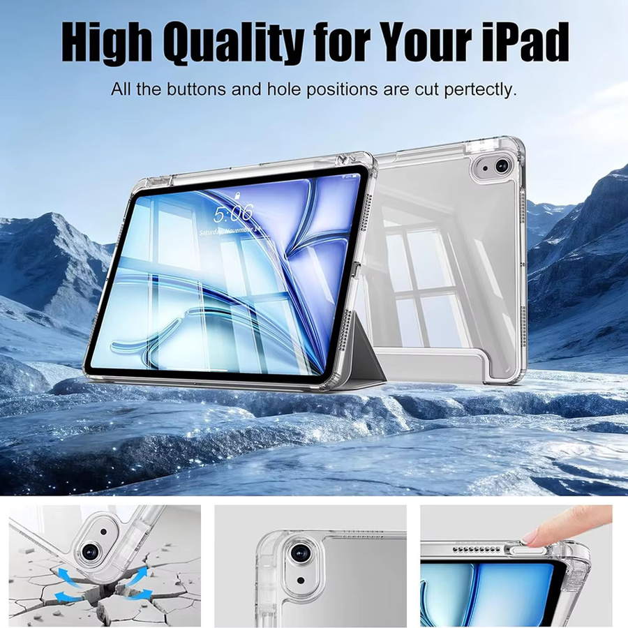 Transparente Kristall-Schutzhülle von PHYLYN für iPad Pro, Air und Mini in Grün - Bild 2