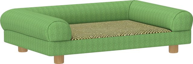 PawHut Hundesofa Hundebett aus Cordvelours mit Armlehnen und Füßen, Grün, B/T/H: 63 x 41 x 17 cm - Bild 1