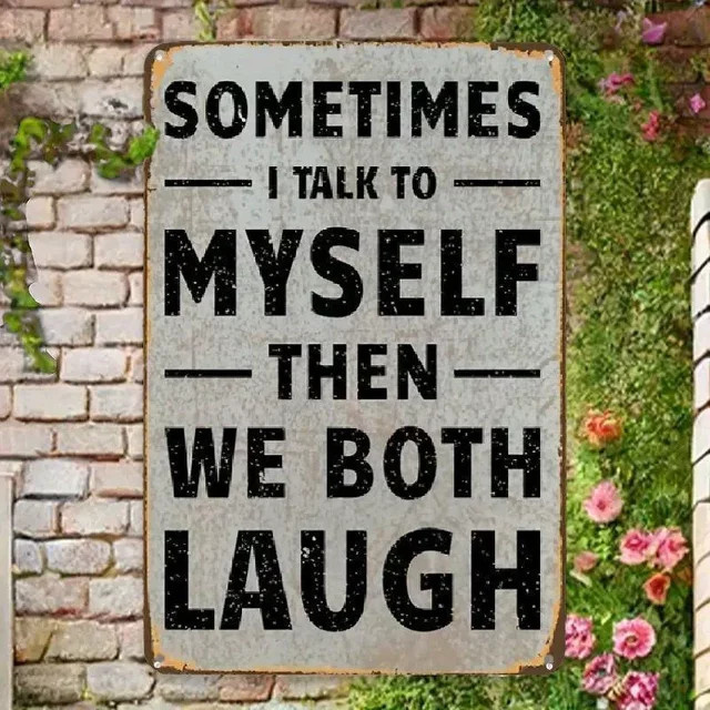 DDPNKL Vintage Metallblechschild Wanddeko mit Humor-Spruch, Rechteckig, Breite: 30,48 cm, Höhe: 20,32 cm - Bild 1
