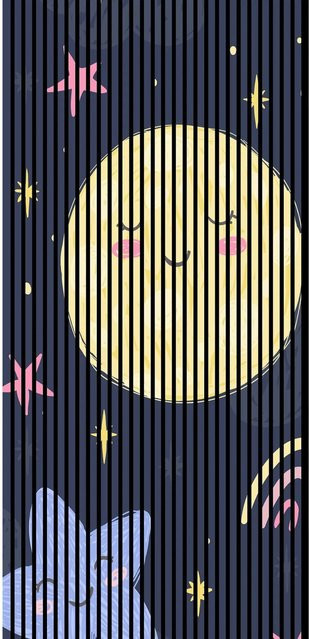 FN Acustico Akustikplatte Luna 1 Bunt aus PET und MDF, B/H: 113,3 x 240,0 cm, Tiefe: 1,9 cm - Bild 1
