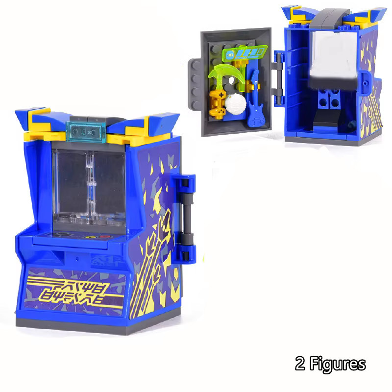 HOVFELER Mini Arcade Spielkonsole Bausteine Set mit Kai Jay Zane Ninjago Charakteren aus Kunststoff - Bild 2
