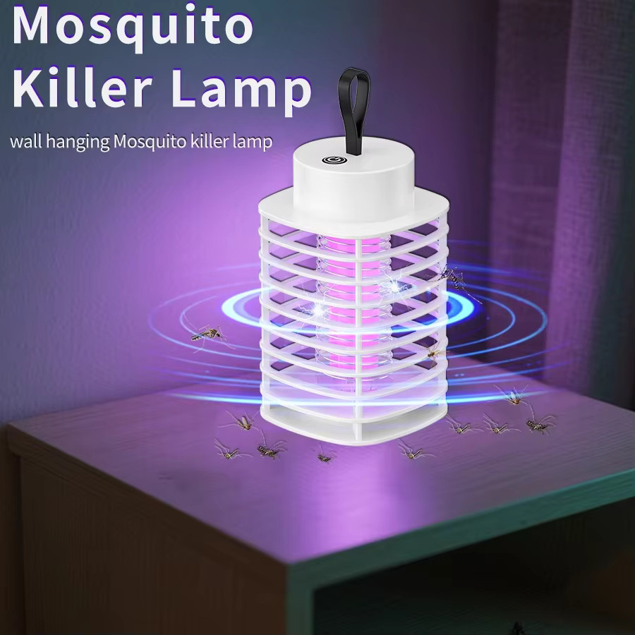 GGBEE LED-Insektenvernichter Mückenkiller-Lampe in Weiß für Innenräume, Garten und Camping - Bild 1