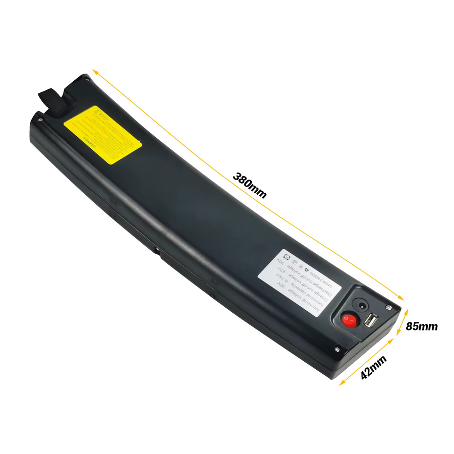 Carrera Scimitar E-Bike Batterie in gebogener Form für City-Bikes, 36V, Farbe: Schwarz - Bild 2