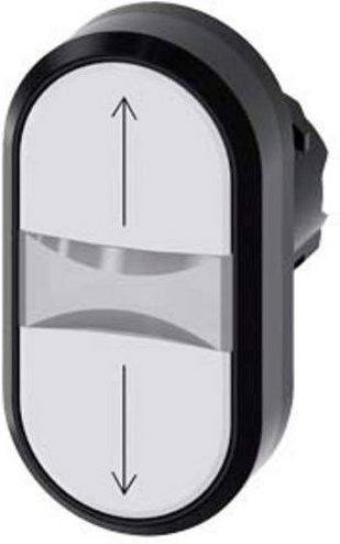 Siemens Doppeldrucktaster 3SU1000-3AB66-0AN0 in Weiß mit IP66 und IP67 Schutzart - Bild 1