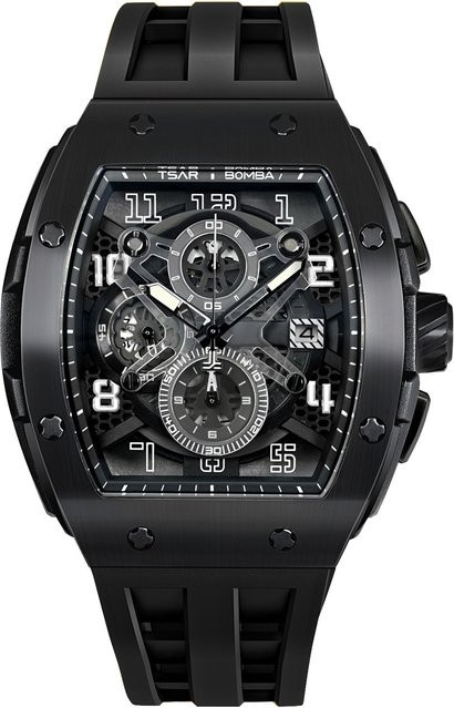 Tsar Bomba Chronograph, Quarz, Edelstahl, 52 mm, Herren, Schwarz - Bild 1