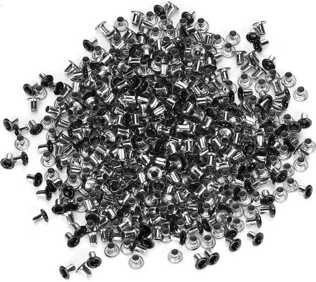 GoolRC Messing Ösen Set Schwarz mit 2mm Innenloch für DIY Handwerk Kleidung und Schuhe, 500 Stück - Bild 1