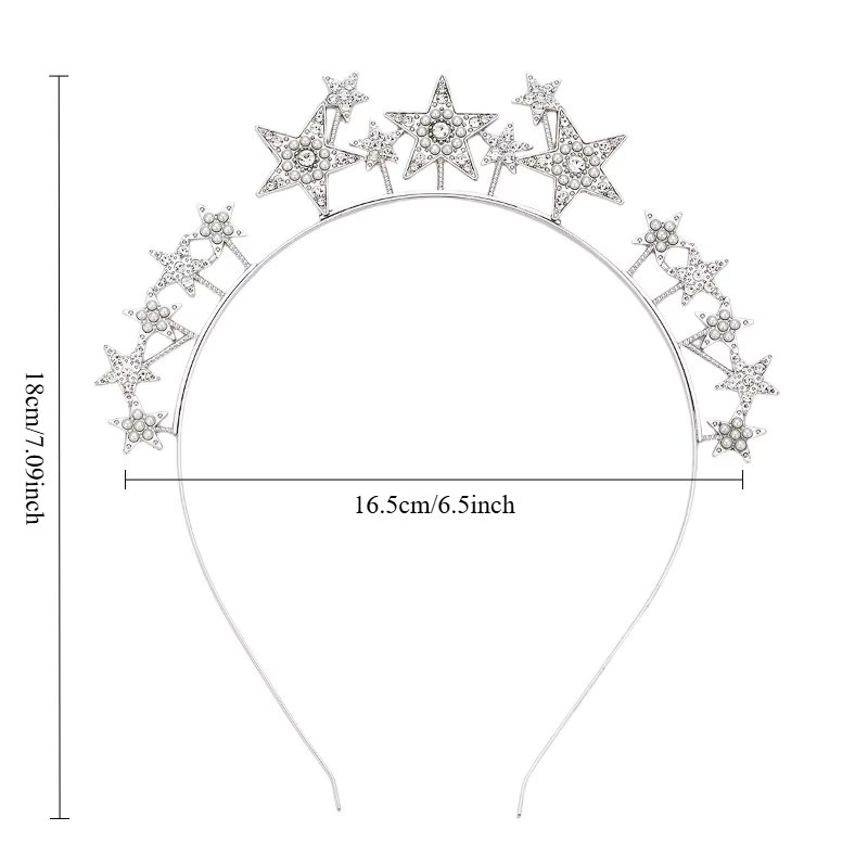Stern-Diamant-Tiara-Stirnband, Unisex - Bild 2
