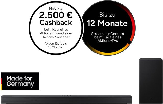 Samsung B-Serie Soundbar HW-B760GF 5.1-Kanal mit Subwoofer, Bluetooth und HDMI, Schwarz (2025) - Bild 2