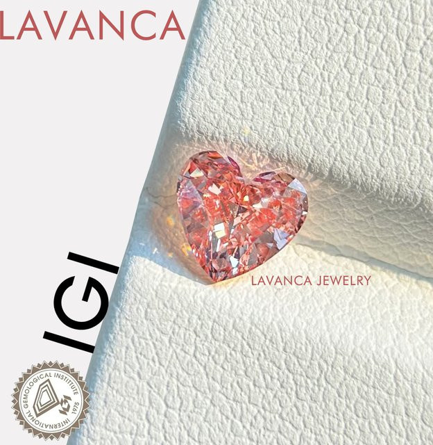 Dae Vonca Diamant, rosa, herzförmig, Unisex - Bild 1