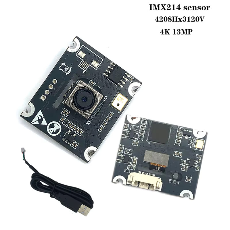 4K 13MP HD USB-Kameramodul mit IMX214 Sensor, Autofokus 79,8 Grad, digitalem Mikrofon und UVC-Kompatibilität für Gesichtserkennung in Schwarz - Bild 2