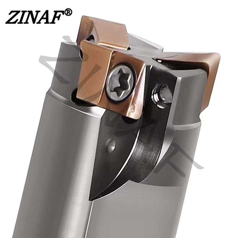 4N TE90 Fast Feed Locking Zahn Typ Fräser Kopf aus Wolframstahl in Silber, Modell 4NKT 060308 R-Einsatz - Bild 2