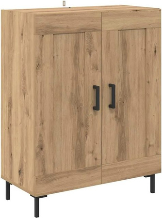 vidaXL Sideboard Artisan-Eiche in Braun aus Verbundholz und Eisen, B/T/H: 69,5 x 34 x 90 cm