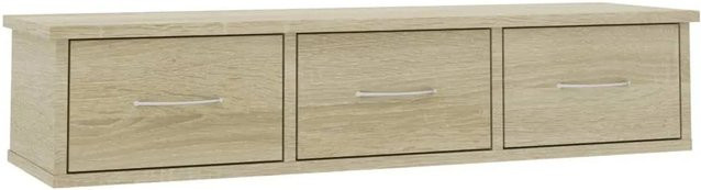vidaXL Wand-Schubladenregal aus Holzwerkstoff in Sonoma-Eiche, Braun, B/T/H: 88 x 26 x 18,5 cm - Bild 1