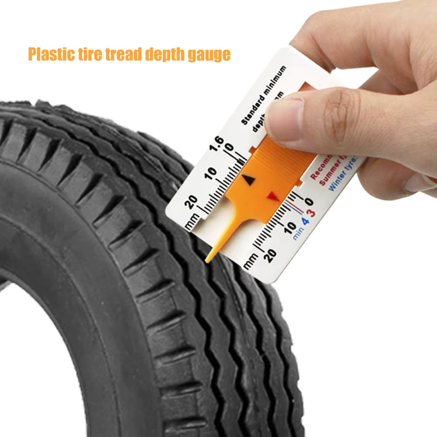 Vibratite Profil-Messgerät aus Kunststoff für Autoreifen zur Bestimmung der Profiltiefe von 0-20 mm in Weiß - Bild 2