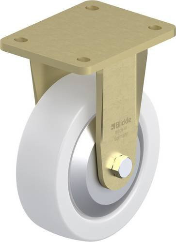 Blickle Bockrolle BS-SPO 160G-FA aus Stahl in Weiß mit 160 mm Rad-Durchmesser und 850 kg Tragfähigkeit - Bild 1