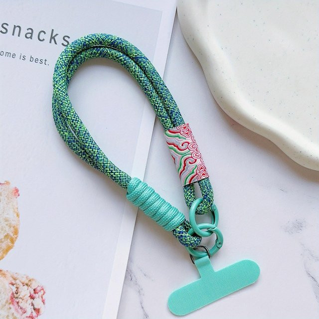 Lanyard Handy, grüne Kordel, Handschlaufe, Unisex - Bild 1