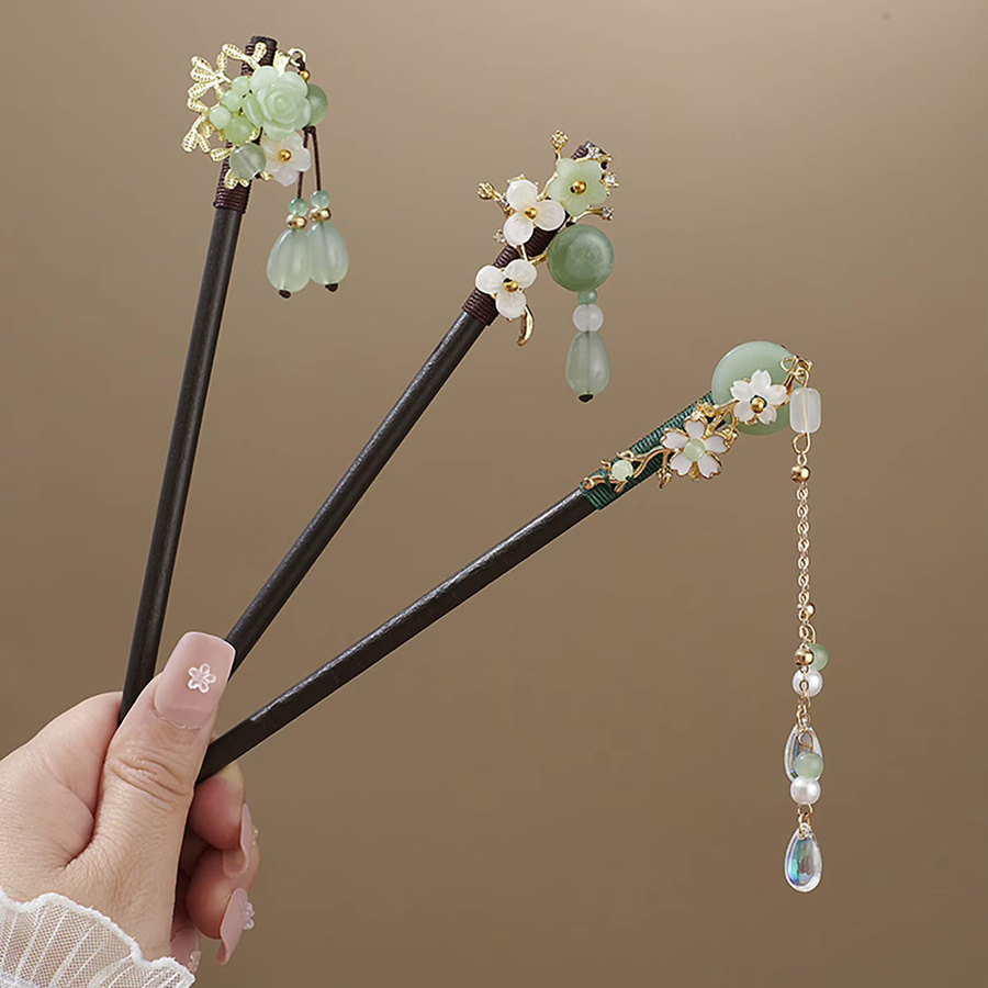 ACRDDK Haarnadel Blume, Sandelholz, Damen - Bild 1