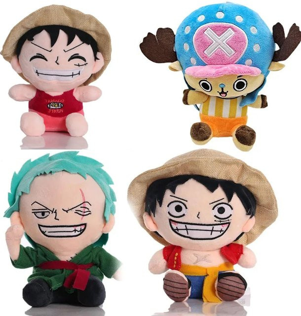 Bandai One Piece Plüschtiere, Zoro Luffy Chopper, Plüschpuppen Anhänger - Bild 1