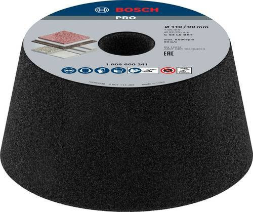 Bosch Schleiftopf für Stein und Beton in Schwarz - Bild 1