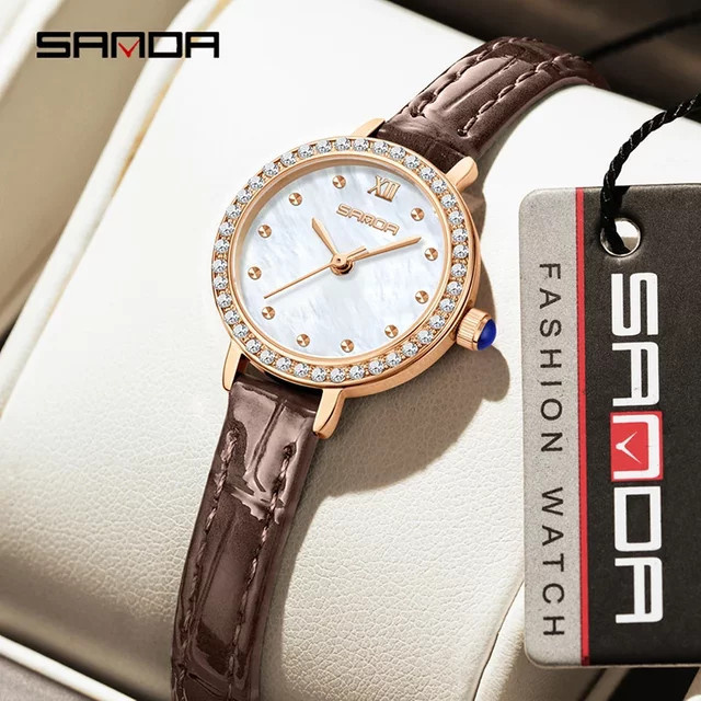 SANDA Armbanduhr Legierung, Quarz, Damen, Weiß - Bild 1