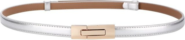 Ledergürtel Ruidi bb, schmal, weiß, Damen, 95 cm - Bild 1