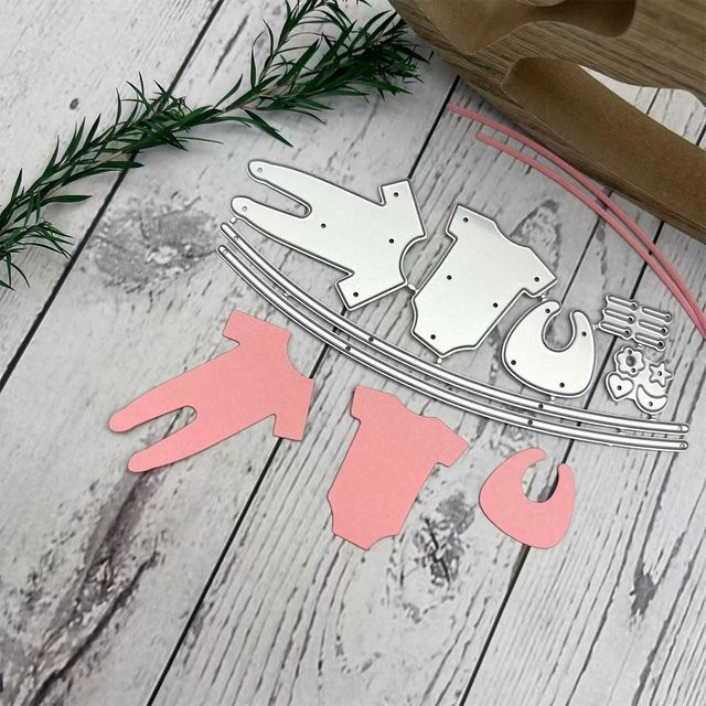 Bogenförmige Metall-Stanzformen für Babykleidungs-Zubehör und Scrapbooking in Silber - Bild 1