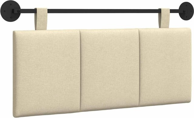 vidaXL Wandmontiertes Polsterpaneel in Beige mit Stoffbezug, B/H/T: 110 x 55 x 5 cm - Bild 1