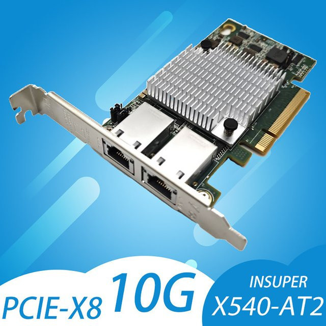 Intel X540-T2 Dual RJ45 PCIe x8 10GbE Ethernet Netzwerkadapter in Silber und Weiß - Bild 1